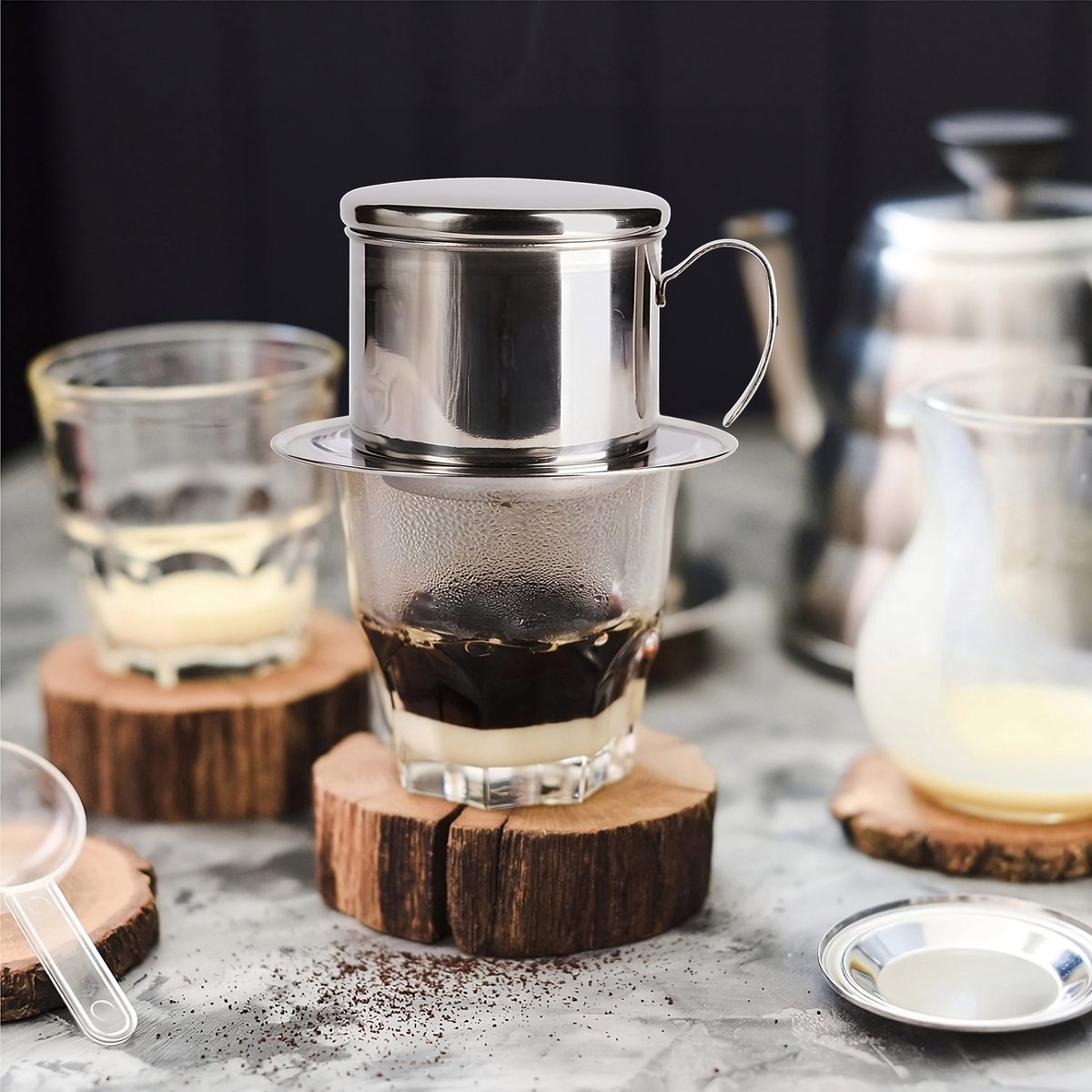 DOWAN Koffiedripper, keramisch giet over koffiezetapparaat, porselein langzaam brouwen accessoires voor thuis, café, restaurants, eenvoudige handmatige brouwmachine, bruin