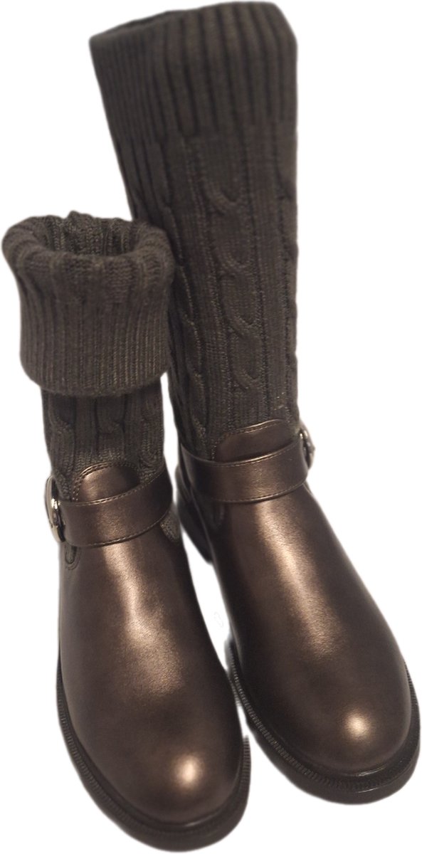 IDEALSHOES-SOCK BOOTS-GREY-SIZE 37