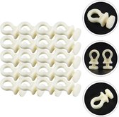 LT Easiyl Lot de 40 crochets de rideaux en plastique blanc de 34