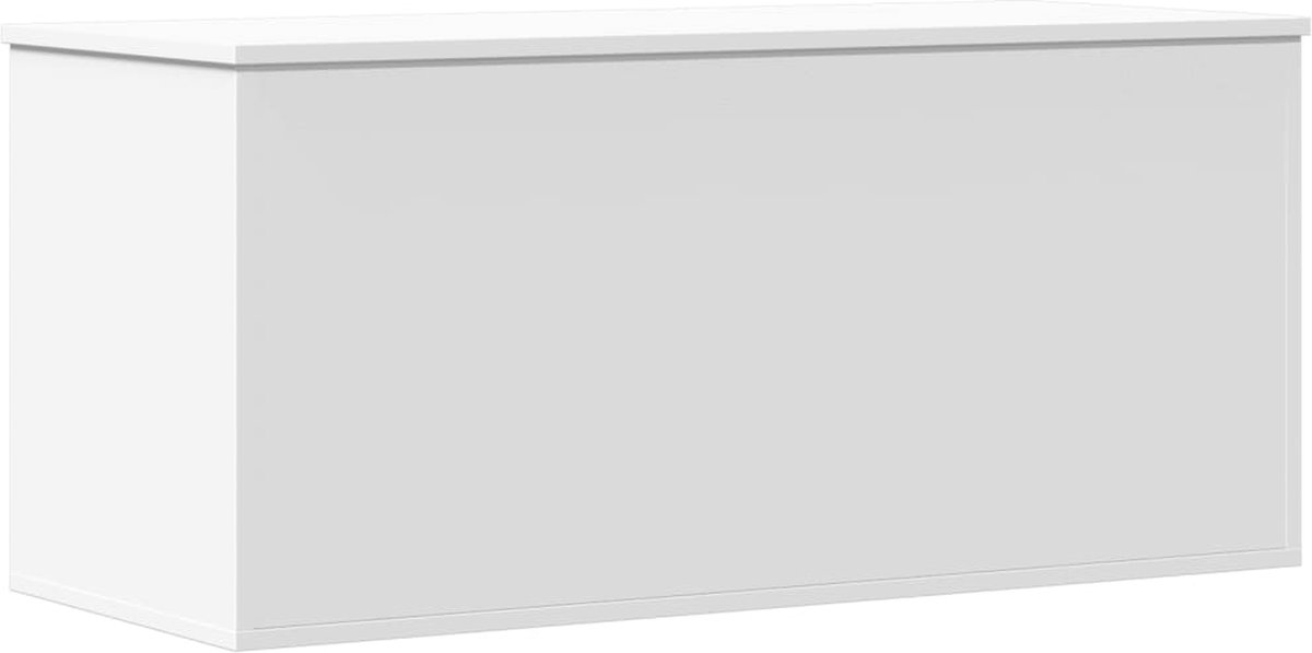 vidaXL - Opbergbox - 100x42x46 - cm - bewerkt - hout - wit