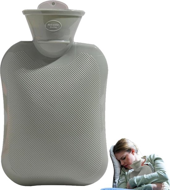 Bouillotte pour Adultes - Chaleur longue durée, soulagement de la douleur - Pichet en caoutchouc de haute qualité - Avec housse souple - Multifonctionnelle et sûre à utiliser - Thérapie thermique confortable - Capacité de 500 ml