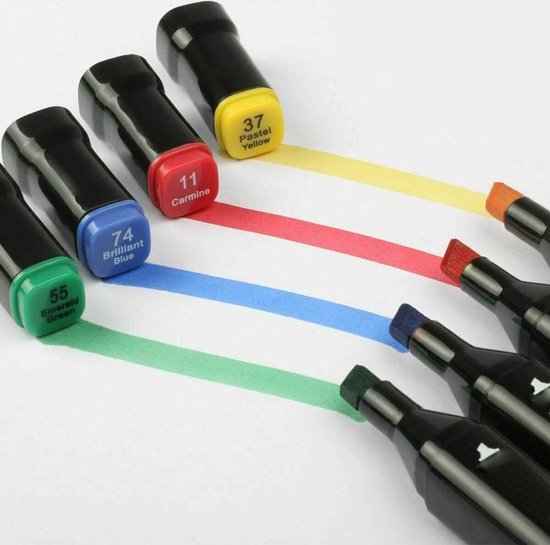 Alcohol Marker Set, Manga Design/School Marker Set, Quick-Drying, Double-Sided Marker Pens, Felt Pens, Drawing, Colouring, with Carry Bag, 262 Colours Alcohol Marker Set, Manga Design/School Marker Set, Quick-Drying, Double-Sided Marker Pens, Felt Pens, Drawing, Colouring, with Carry Bag, 262 Colours