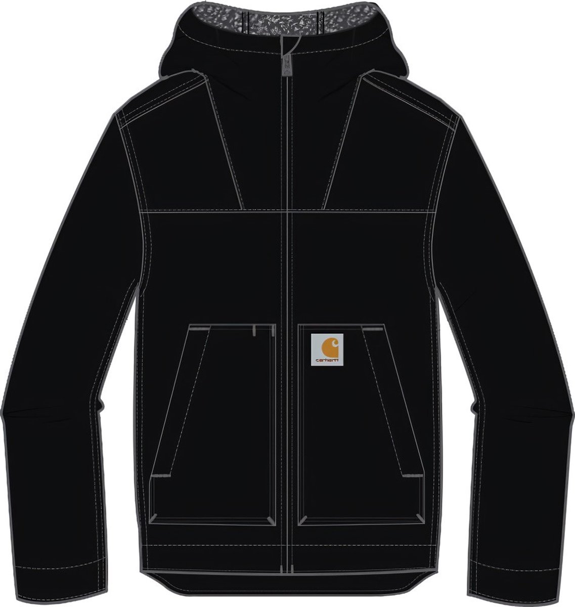 Carhartt Super Dux Bondend Sherpa Active Jas XL Man Zwart