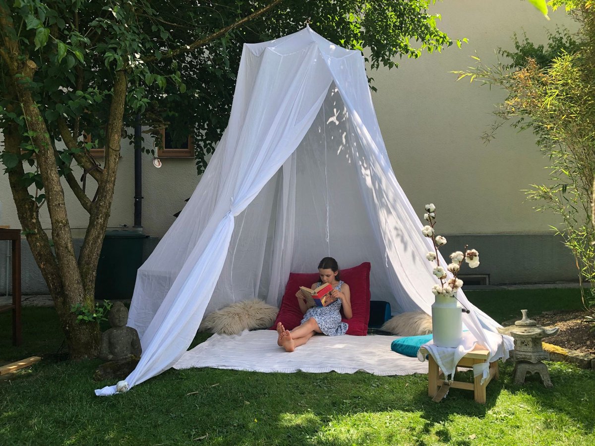 Brettschneider Ronda Klamboe de Luxe Rond - 100% Katoen - Omtrek 1300 cm - Hoogte 240 cm