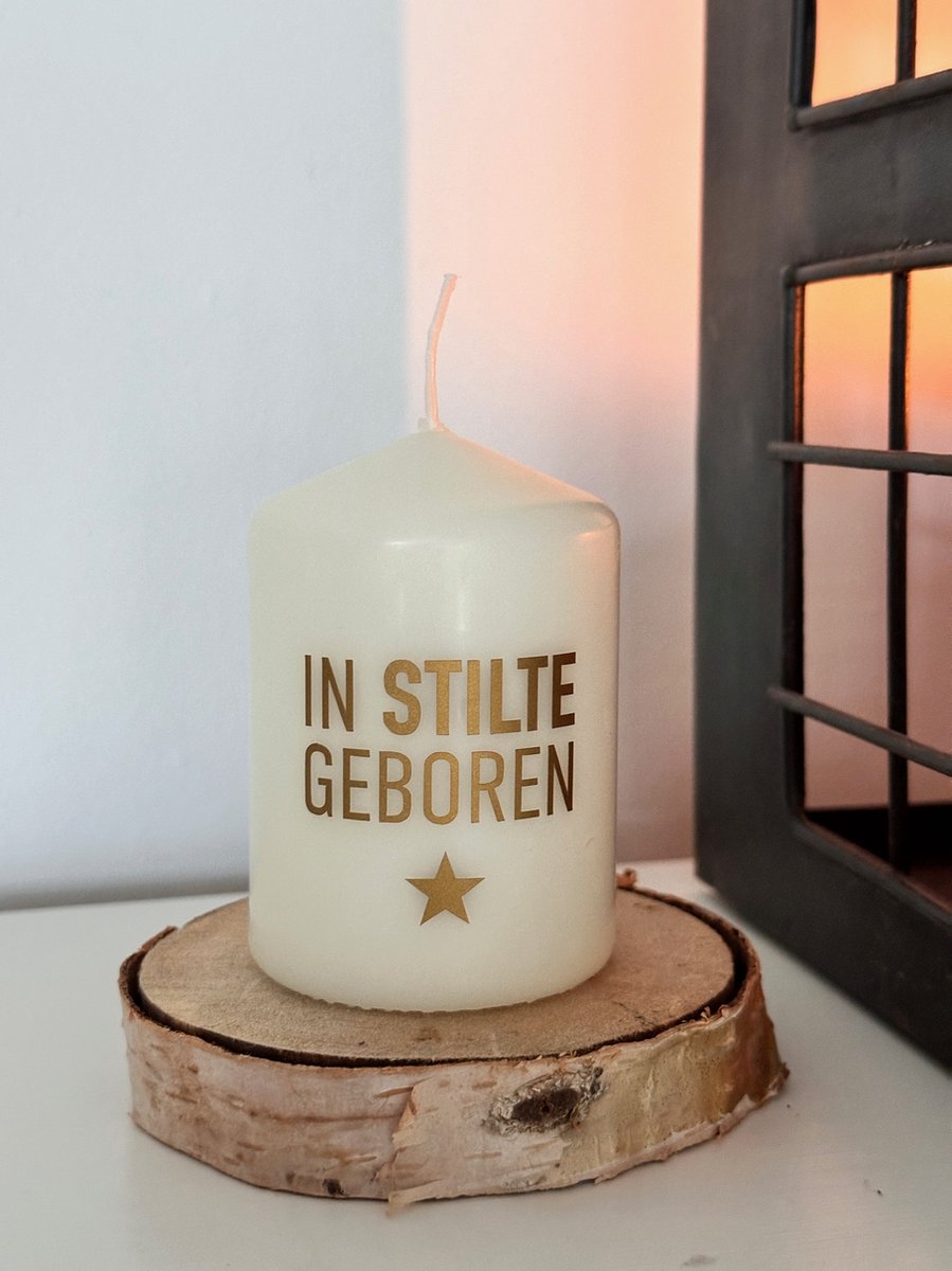 Troostkaars - In Stilte Geboren - Baby - Overleden - Afscheid & Troost - AF-TK17-376 ISG