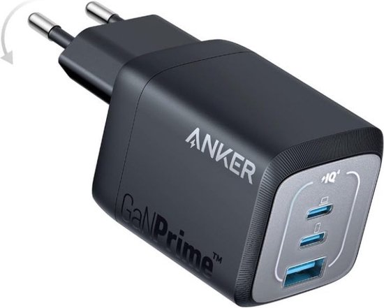 Anker Prime GaN Charger - 67W USB Oplader - 3 Poorten - Quick