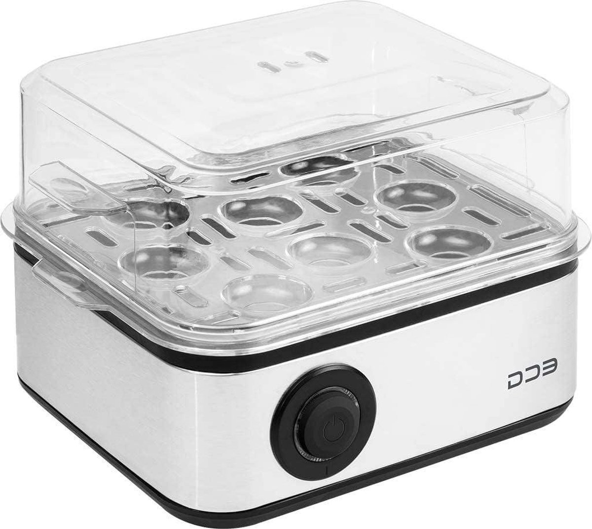Eierkoker ECG UV 5080 zilver - snel klaar met timer - eco-friendly Eierkoker