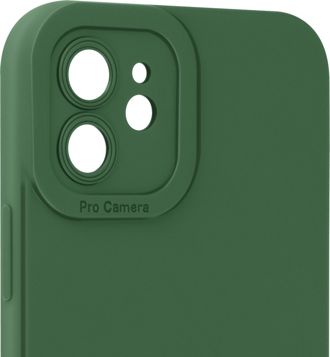 Avizar Hoes Geschikt voor iPhone 12 Mat Beschermde Camera, Groen