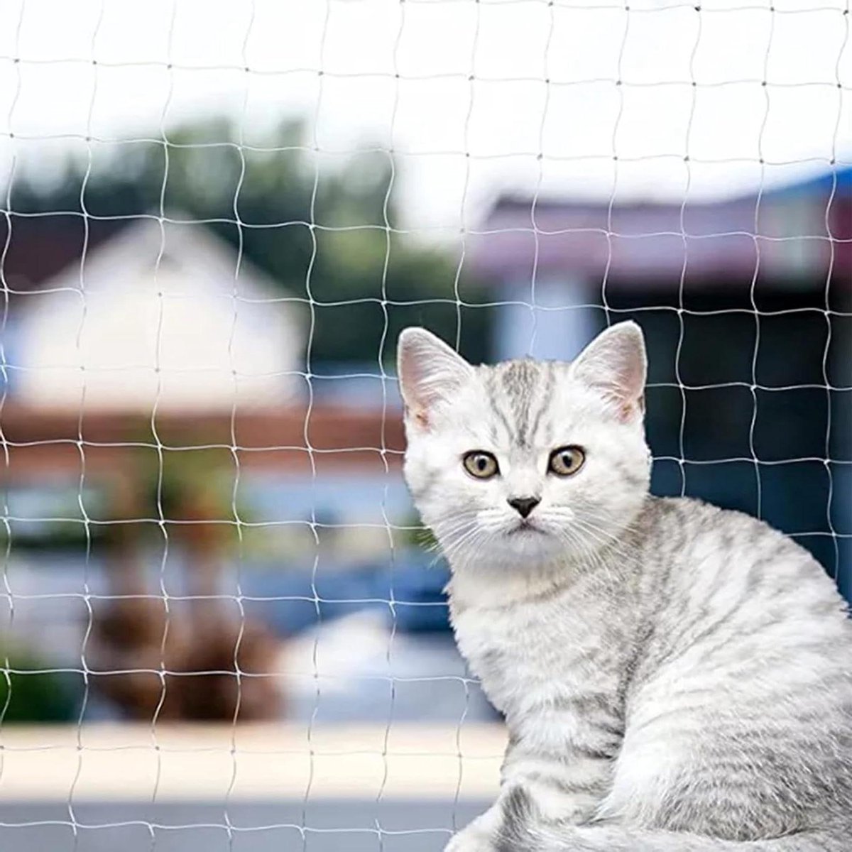 Transparant kattennet voor balkon en ramen - extra weerbestendig - 5 x 5 m