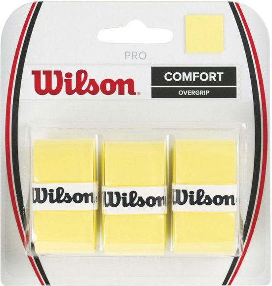 Wilson Pro Comfort - Overgrip Yellow - Padel/Tennis/Badminton/Sqaush Wilson Pro Comfort - Overgrip Yellow - Padel/Tennis/Badminton/Sqaush
