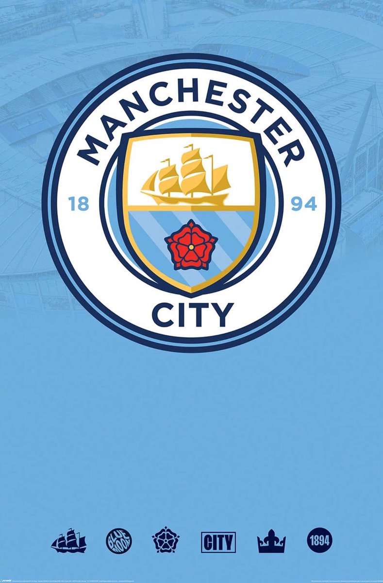 Pyramid Poster Manchester City Club Crest 61x91,5cm Divers
