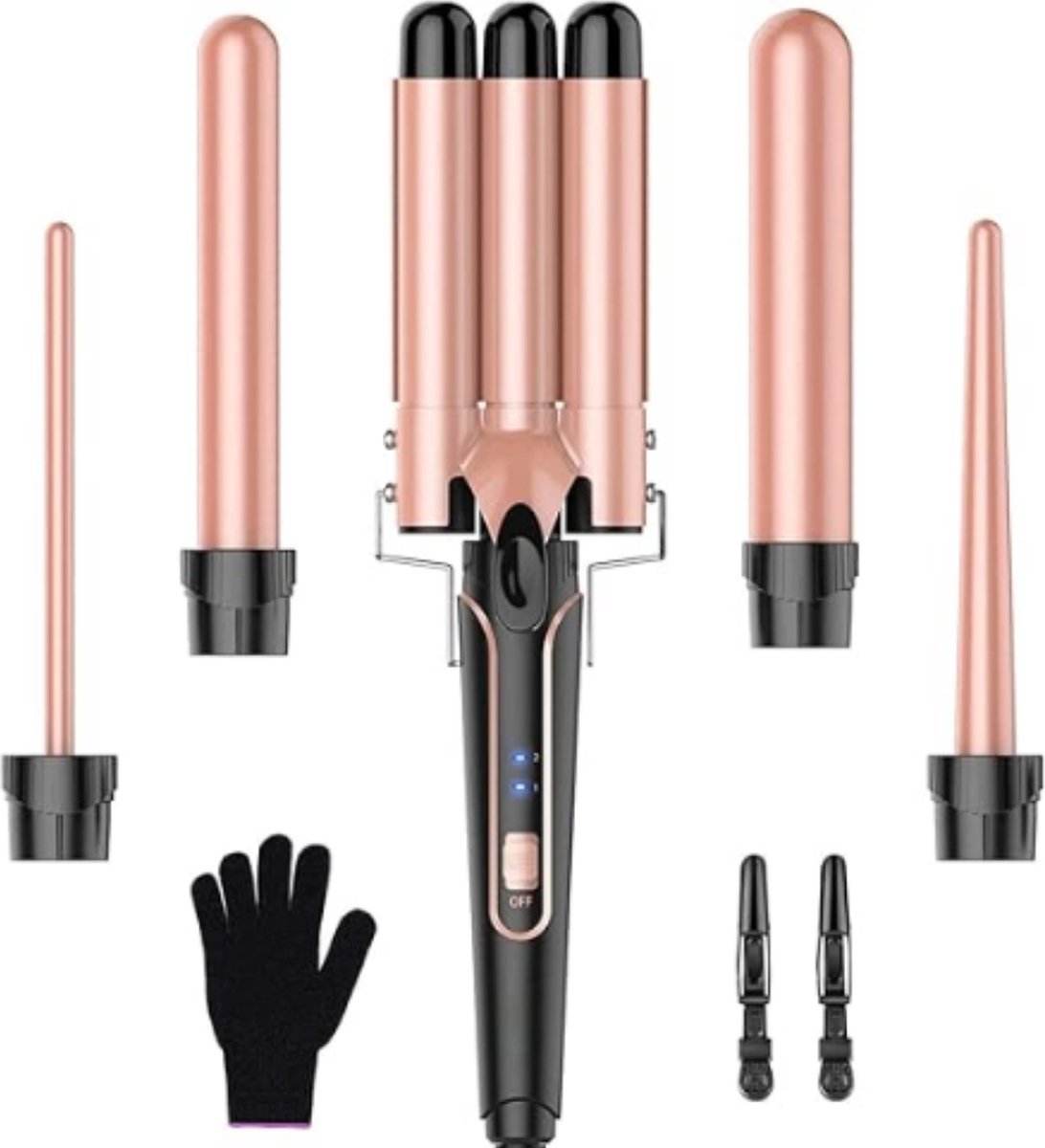 Wafeltang - Golvenkrultang - Krultang - Inclusief Handschoenen en Haarspelden - 22 MM - Wave krultang