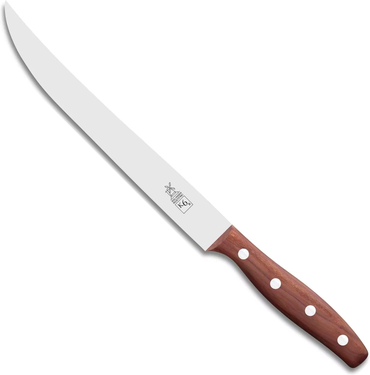 Robert Herder K6R Vleesmes – RVS – Lemmet 20 cm – Heft Pruimenhout – Geschenkverpakking