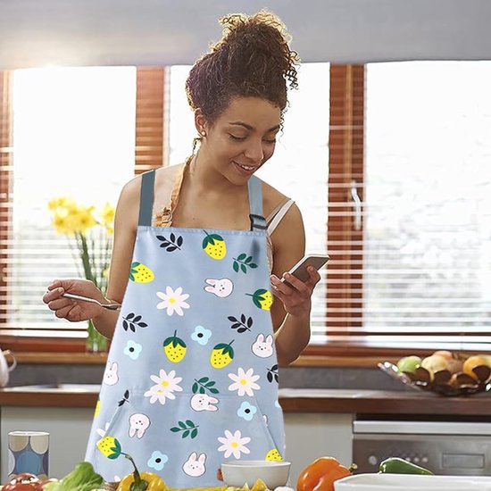 2 Pak Schort Voor Vrouwen Bloemen Schorten Met Zakken En Mouwen Voor Keuken Koken Tuinieren En Salon Grey,One Size