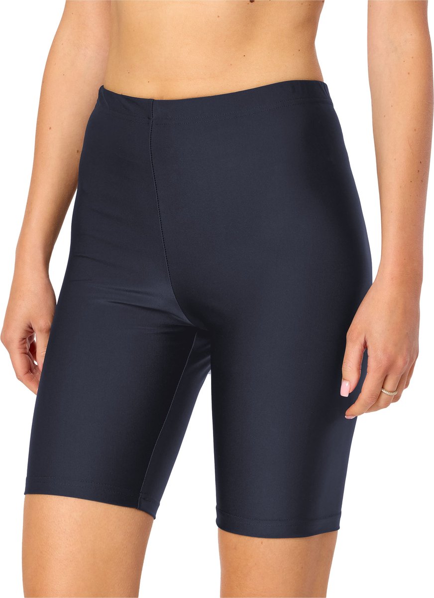 Merry Style MS-MS10-333-SWLE Dames lange Zwembroek - Zwemshorts - Bikinibroekje - Elastische tailleband - Polyamide & Elastaan - Marineblauw (6007) - 44