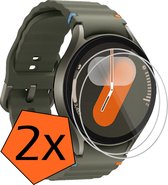 Screenprotector - Geschikt voor Samsung Watch 7 (40 mm) - Bescherm Glas - Tempered Glass - 2 PACK