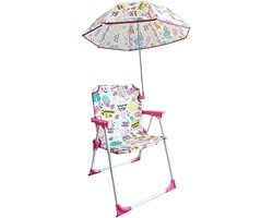 SoftAir Beach Chair with Umbrella Foldable for Boys and Girls - Sun Protection UV Ray Fuchsia Resistant
