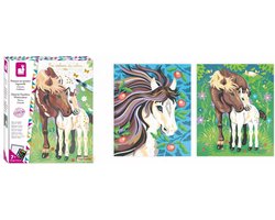 foto van Janod Les Ateliers Du Calme - Schilderen Op Nummer - Paarden - De Set Bevat 2 Schilderijen Om Te Schilderen - Geschikt Vanaf 7 Jaar