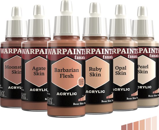 Foto: The army painter warpaints fanatic flexible triad rose skin tones 6 x 18 ml acrylverf miniatuur hobby schilderen kwaliteitsverf voor miniatuur wargaming