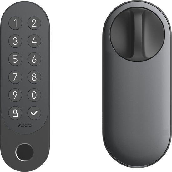 Aqara Smart Lock U200 Kit - Zwart - Slim Deurslot - Vingerafdruk & Pincode - Apple Home Key - Bluetooth & Matter