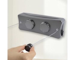 Extendable Wall Clothesline - 5.1m Extra Strong - 22kg Capacity - Balcony Accessories - Camping