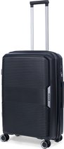 TravelZ Swinger middenmaat koffer 67cm met Expander- Sterke Lichtgewicht Trolley 75 ltr met TSA-slot - Zwart