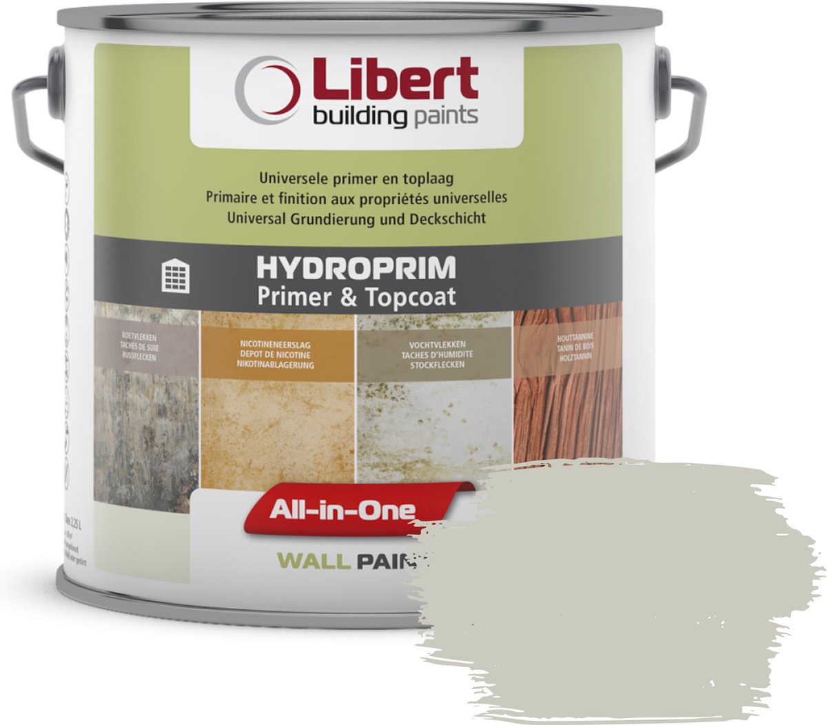 Libert Hydroprim – Isolerende Primer & Afwerkingslaag – 2-in-1 – Binnenmuurverf – Heritage PE005 – 10L
