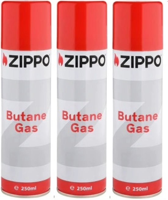 3x Zippo Butaan Gasbus - Gasfles - 250 ML