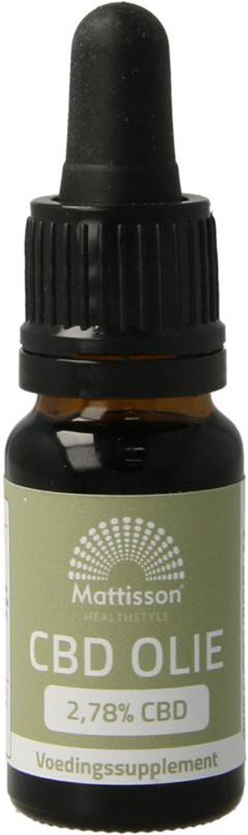 Goedkoopste Mattisson - CBD Olie 2,78 - Cannabidiol (CBD) - In Nederland Gekweekt - Supplement - 10 ml