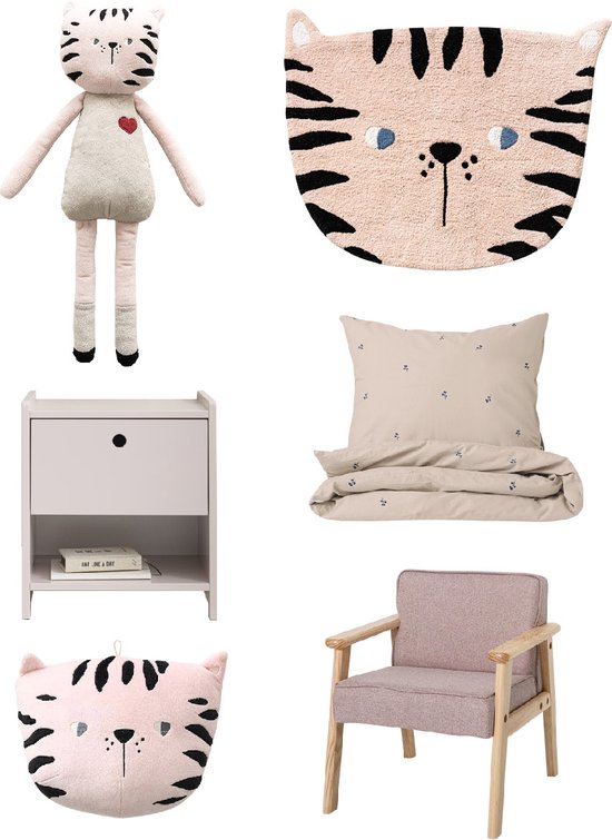 Chaise pour enfant en bois - Élégante dans tous les styles - Créez un ajustement parfait pour une petite fille avec confort et plaisir avec une "grande" chaise longue - Rembourrée en polyester doux et équipée d'accoudoirs hauts - Rose