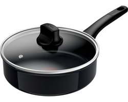 Tefal Revive Black Hapjespan - Ø24 CM - PFAS-vrij - Met deksel - Keramisch - Inductie Tefal Revive Black Hapjespan - Ø24 CM - PFAS-vrij - Met deksel - Keramisch - Inductie