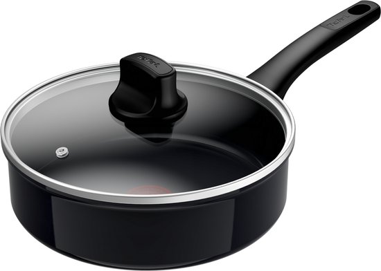 Tefal Revive Black Hapjespan - Ø24 CM - PFAS-vrij - Met deksel - Keramisch - Inductie Tefal Revive Black Hapjespan - Ø24 CM - PFAS-vrij - Met deksel - Keramisch - Inductie