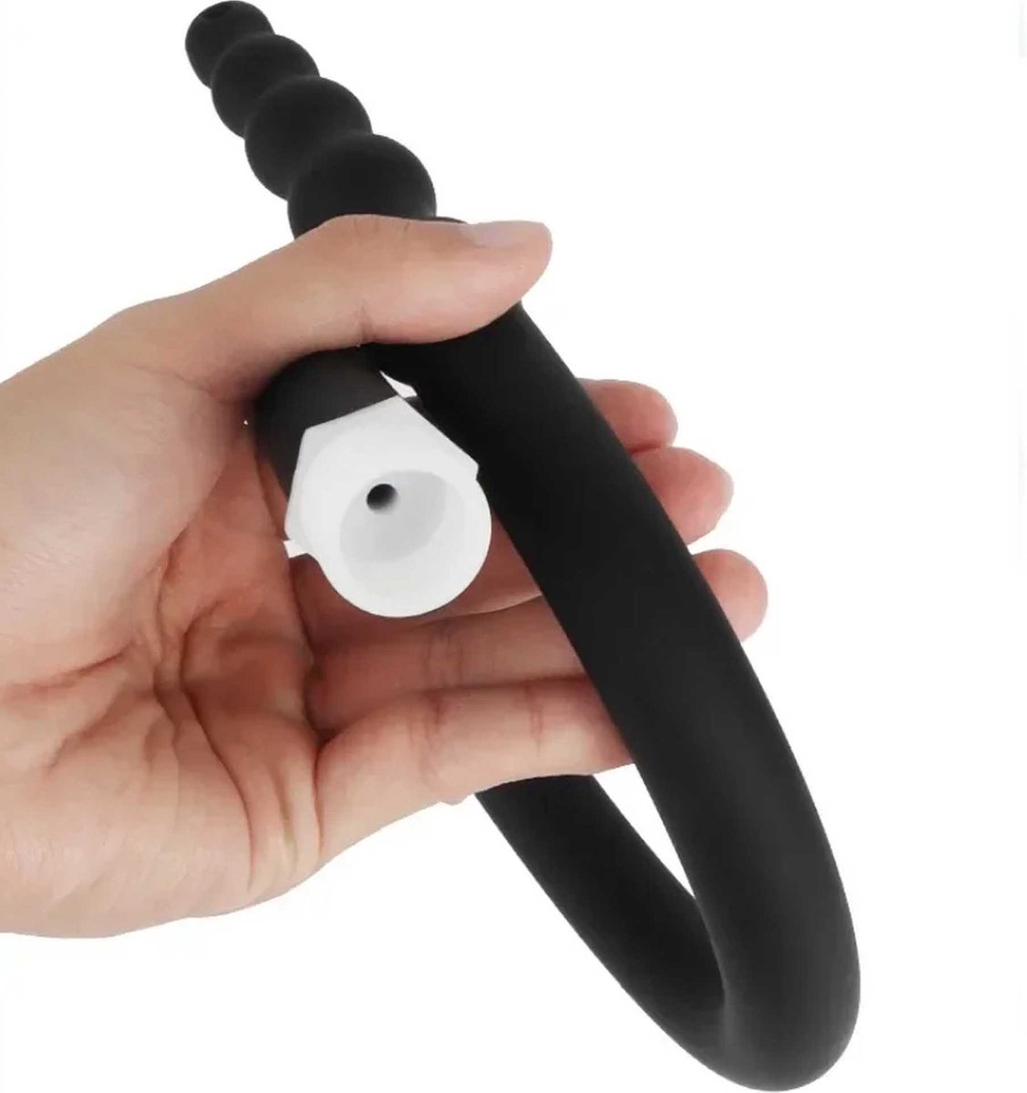 Goedkoopste Anaal douche reiniger met anale kralen buttplug - 2 in 1 - Siliconen anaaplug cleaner - Universeel - Kralen van 1.5 t/m 2.5CM - Anaal