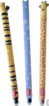 Legami - Stylo Effaçable - Hippopotame - Abeille - Girafe - 3 pièces - Rechargeable -
