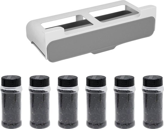 Kruidenrek voor in een lade 6 stuks, kruidenorganizer-lade van 29,5 cm