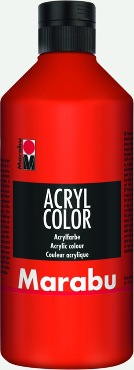 Marabu 12010075006 acrielverf 500 ml Vermiljoenrood Koker