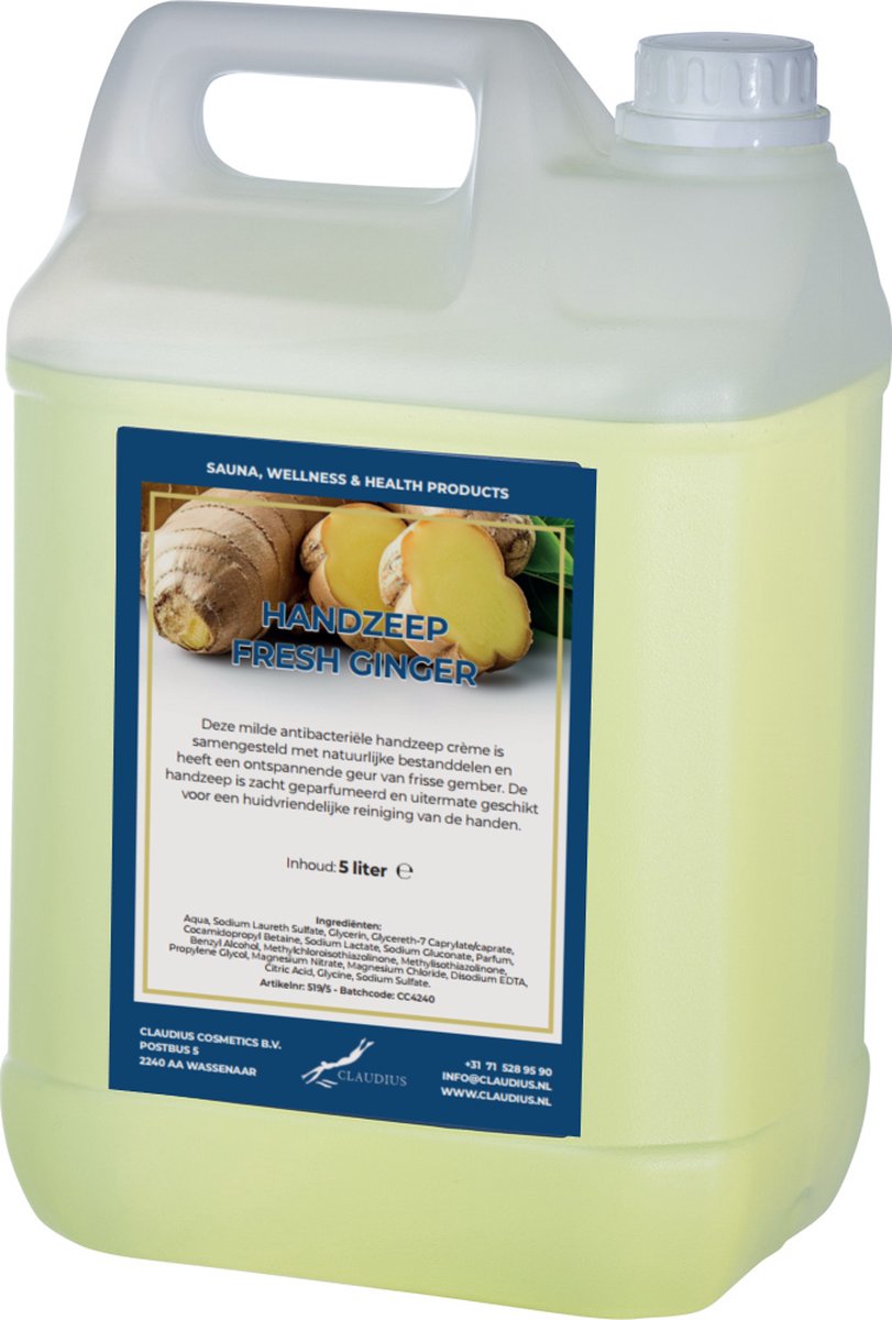 Goedkoopste Handzeep Fresh Ginger 5 liter - navulling