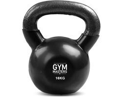 Gym Masters kettlebell 16 KG - vloerbeschermend - PREMIUM - kettlebell set - kettlebel - krachttraining - fitness gewichten - kettlebell 16kg - gewichten 16 kg - home gym - kettlebells - gietijzer - gym equipment