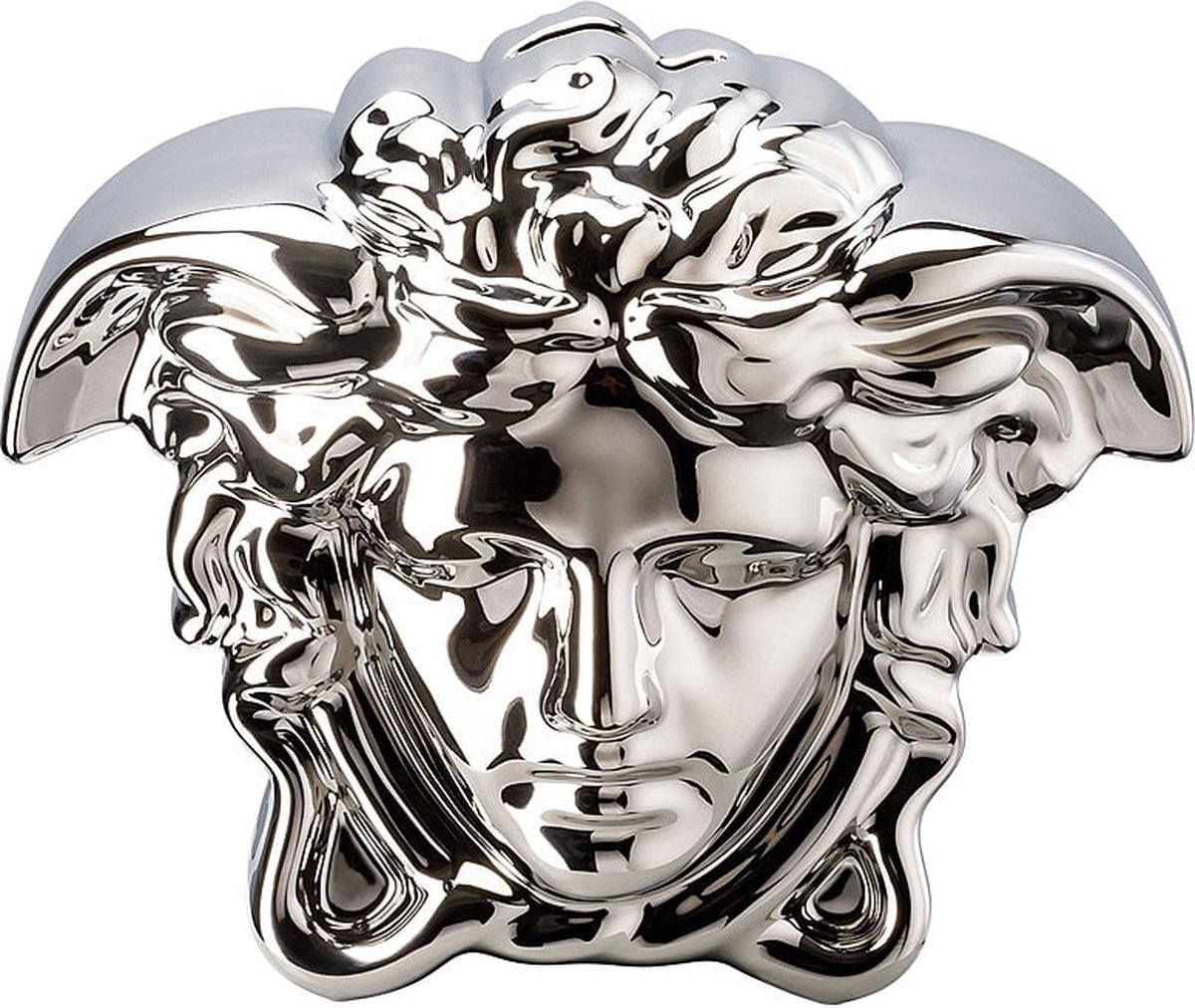 Rosenthal meets Versace Break the bank Spaarpot Medusahoofd zilver 18x12x14,5 cm