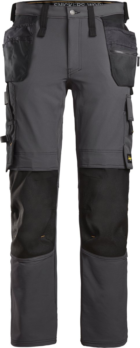 Snickers 6271 Full Stretch Werkbroek met Holsterzakken - Staal Grijs/Zwart - 52