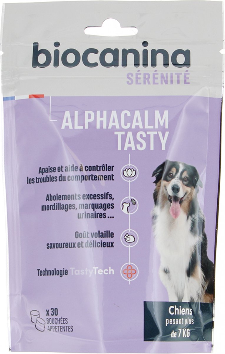 Biocanina Alphacalm Smakelijke Honden +7 kg 30 Kauwtabletten
