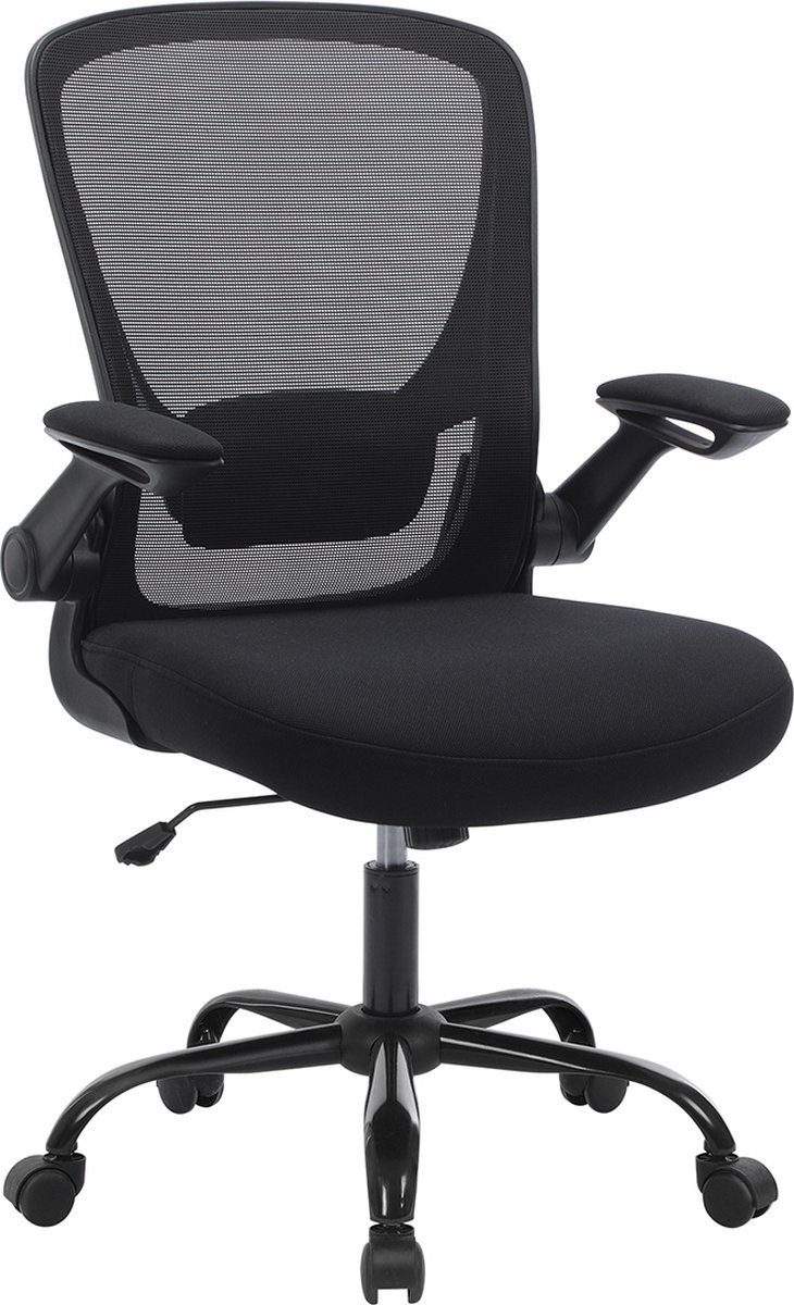 Ergonomische Bureaustoel – Kunststof – Rugleuning Verstelbaar – Mesh – Zwart - afbeelding 1