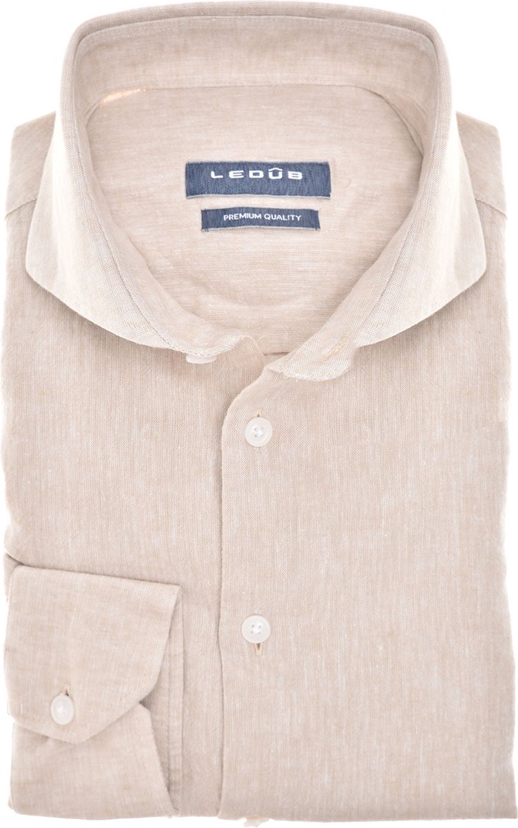 Ledûb slimfit linnen beige