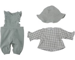 foto van Little Dutch Babypop kleertjes Fresh Green Check