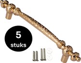 Handgreep Goud - Handgrepen Goud 128mm - 5 stuks - Handgrepen kast - Meubelgrepen - Keukengreep Goud - Kastgrepen - Handgrepen keukenkastjes - Meubelgreep - Handgrepen voor deurtjes - handgreep keuken - Deurgreep - ladegreep - inclusief schroeven
