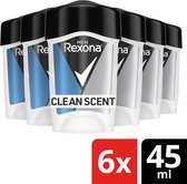 Bol.com Rexona Men Maximum Protection Anti-transpirant Stick - Clean Scent - 3x meer bescherming - 6 x 45 ml aanbieding