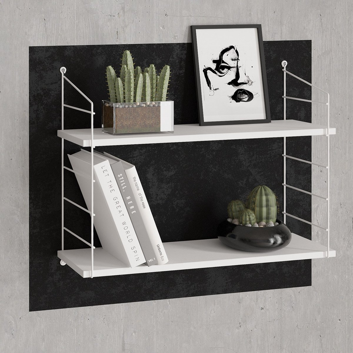 Asir - Wandplank - Wit – 72 x 58 x 20 cm