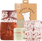Pack d'essai HappyBear couches lavables | 3-17kg | taille unique | couches réutilisables