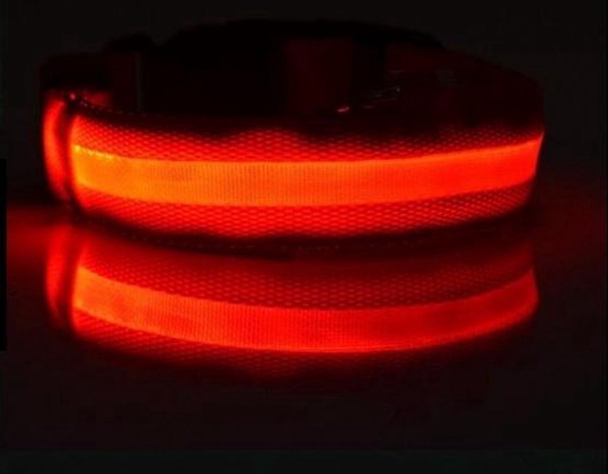 Ulanax® | LED halsband - Perfect voor puppy's en kleine honden - Verhoog de zichtbaarheid en veiligheid met deze lichtgevende halsband - Verkrijgbaar in rood en maat XS |