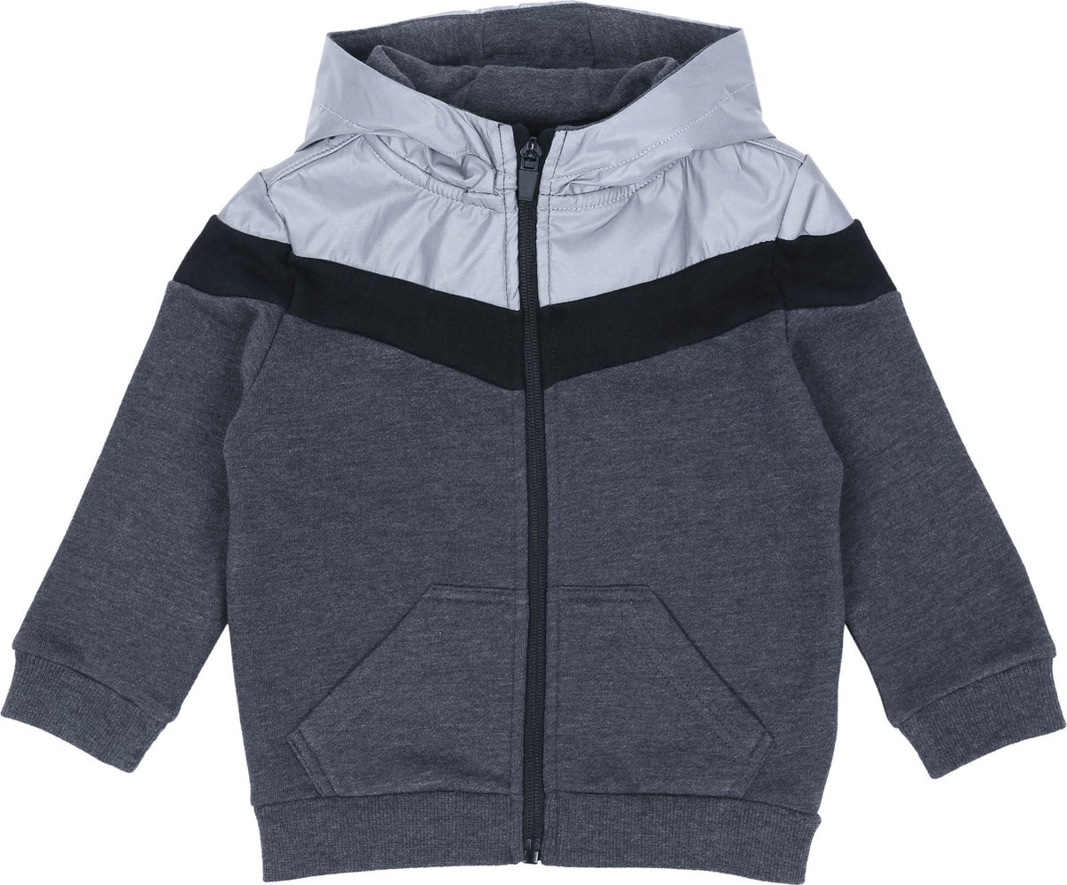 Grijze sweater met reflecterende elementen